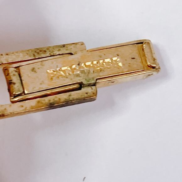 Vintage Modernist Geometric Cufflinks Mother Of Pearl Gold Tone 1960s 1970s - Picture 9 of 10